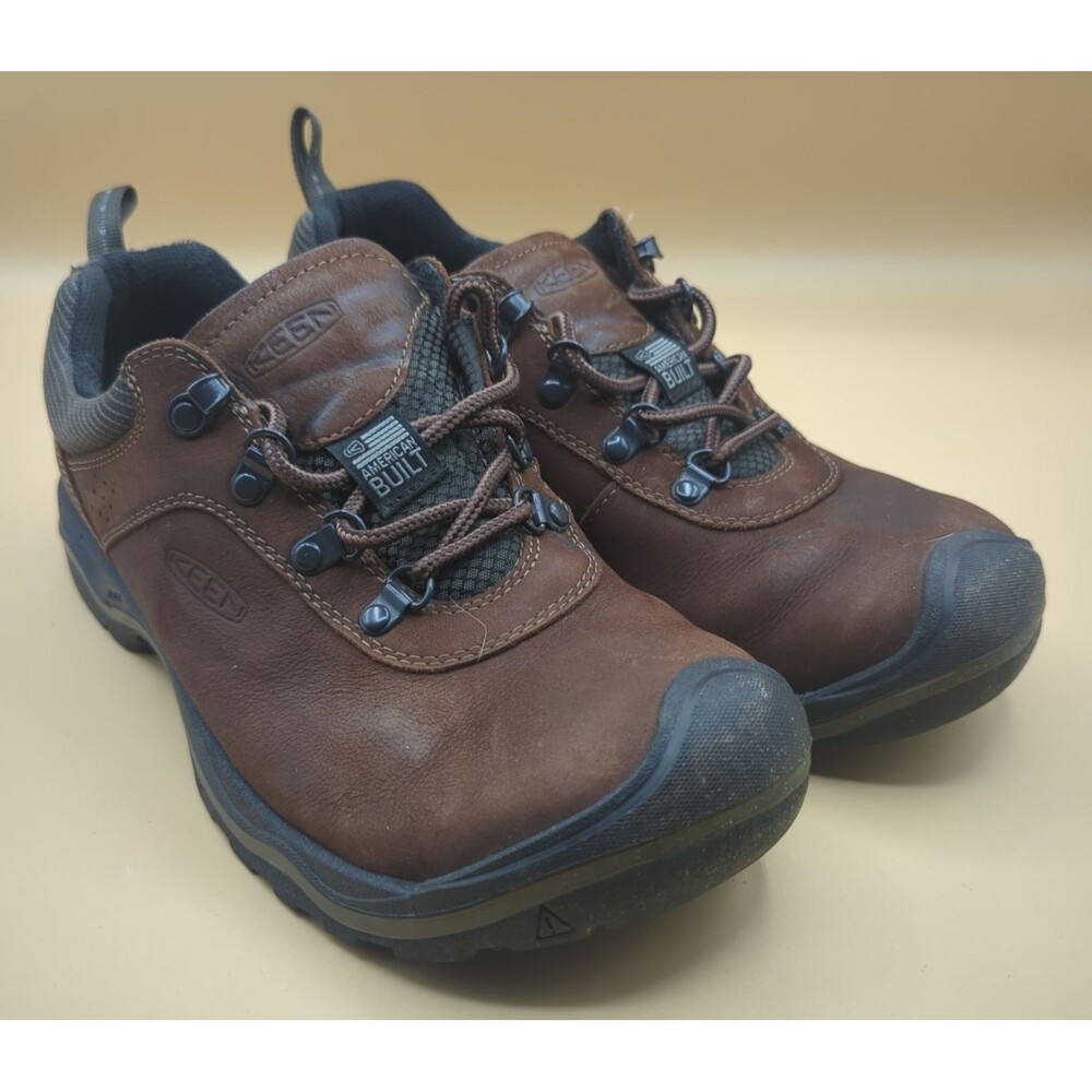 KEEN Rialto Lace Shoes Mens Sz 9.5 Brown Nubuck Work Hiking Sneakers Comfort USA